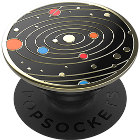 Pop Grip Gén 2 Premium Enamel Solar Flare Noir Popsockets