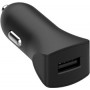 Chargeur voiture USB A 2.4A FastCharge + Câble USB A/Lightning Noir Bi