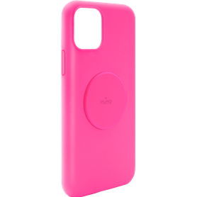 Coque Silicone Icon aimantée Fuchsia Fluo pour iPhone 11 Puro