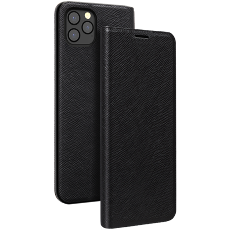 Etui Folio iPhone 12 Pro Max Noir - Porte-carte intégré Bigben