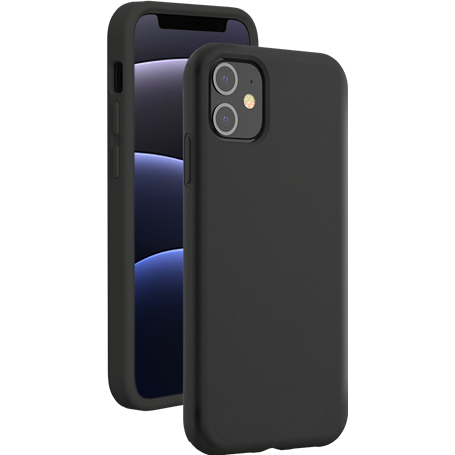 Coque Silicone SoftTouch Noire pour iPhone 12 mini Bigben