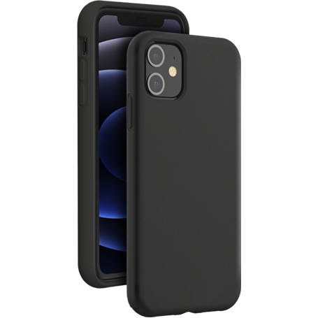 Coque Silicone SoftTouch Noire pour iPhone 12 / 12 Pro Bigben