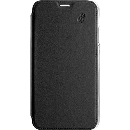 Folio en Cuir Premium dos Crystal Noir pour iPhone 12 / 12 Pro Beetlec