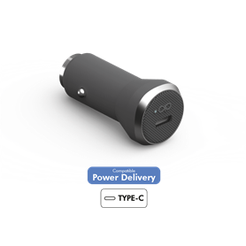 Chargeur voiture USB C 25W Power Delivery Gris - Garanti à vie Force P