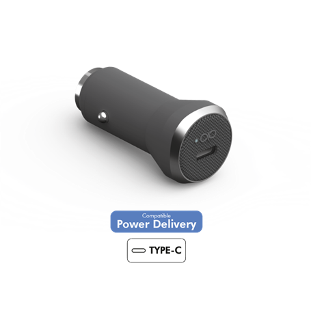 Chargeur voiture USB C 25W Power Delivery Gris - Garanti à vie Force P