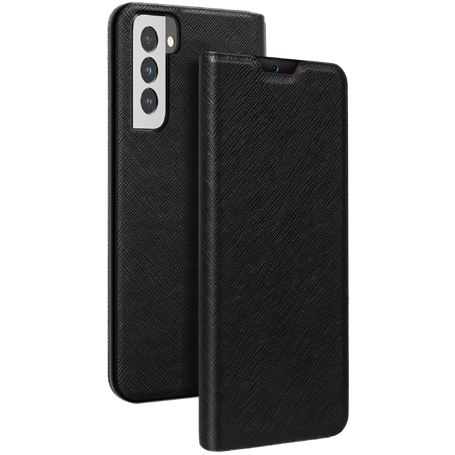 Etui Folio Samsung G S21FE Noir - Porte-carte intégré Bigben