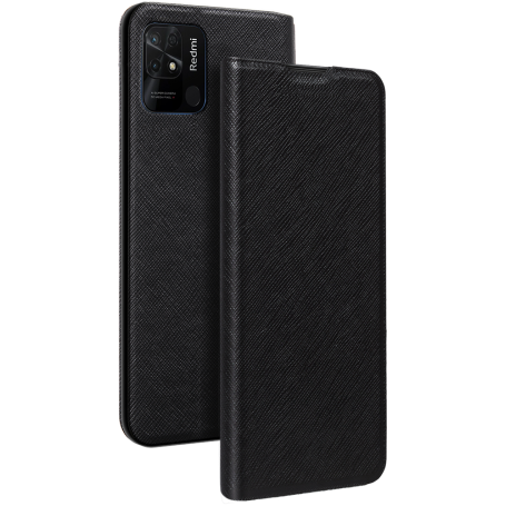 Etui Folio Xiaomi Redmi 10C Noir - Porte-carte intégré Bigben