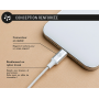 Ecouteurs USB C Bouton Garanti à vie Conception renforcée Blanc - 100%