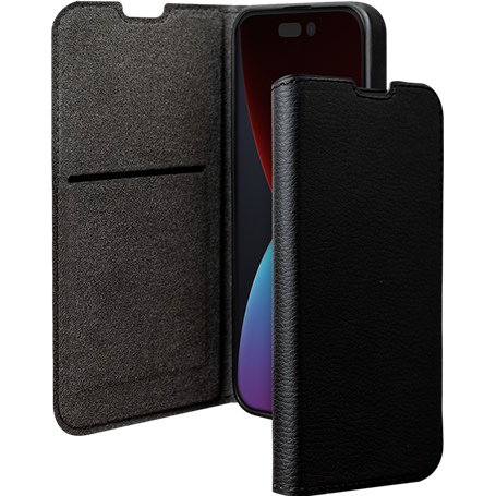 Etui Folio Wallet iPhone 14 Pro Max Support vidéo Noir - 65% Plastique