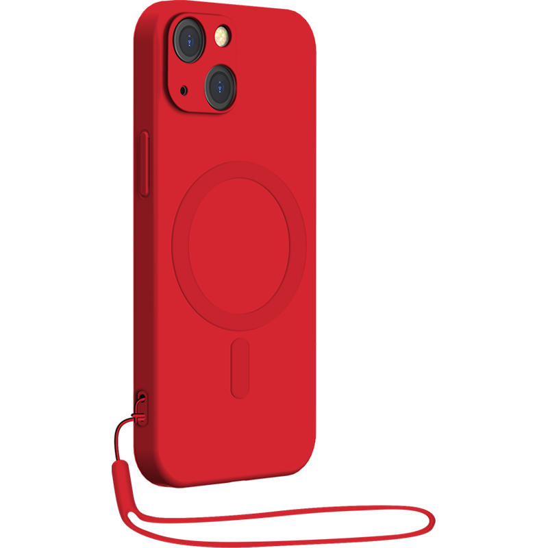 Image secondaire de Coque Compatible MagSafe Silicone Rouge pour iPhone 14 Bigben