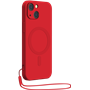 Coque Compatible MagSafe Silicone Rouge pour iPhone 14 Bigben