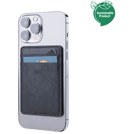 Porte-cartes INE MINI WALLET Compatible MagSafe avec Puce NFC Noir Xoo