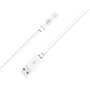 Câble USB A/Lightning 1,2m Blanc - 2.4A - 100% Plastique recyclé Bigbe