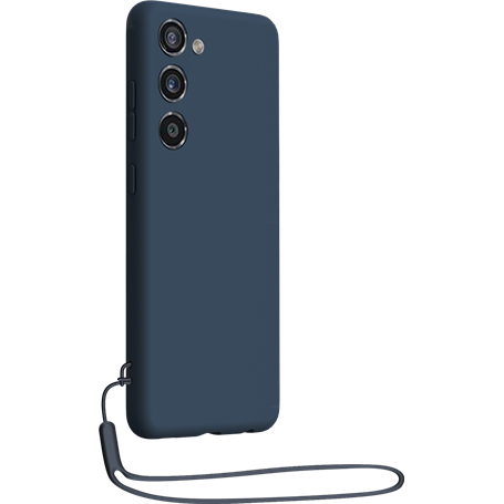 Coque Silicone + dragonne assortie Bleue pour Samsung G S23 5G Bigben