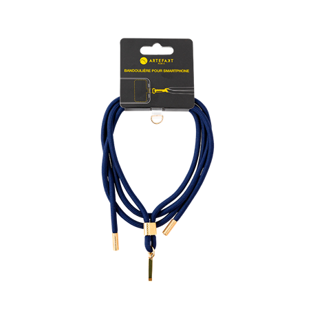 Bandoulière Universelle Amovible Bleu Marine avec Détail Gold Artefakt