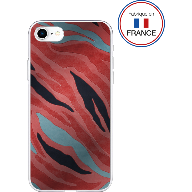 Coque Résine iPhone SE 2022/SE/8/7/6S/6 Tigre rose Miroir - Fabriquée