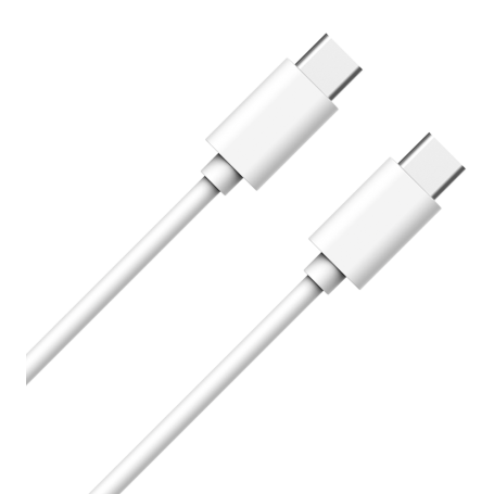 Câble USB C/USB C 1m 3A Blanc WOW