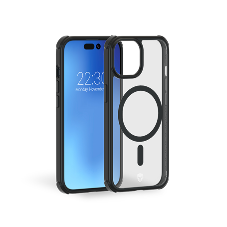 Coque Renforcée iPhone 15 AIR FROST Compatible MagSafe Frost Noire - G