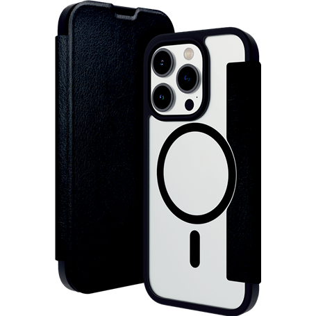 Etui Folio en Cuir végétalien et plastique recyclé Helsinki Noir et Tr