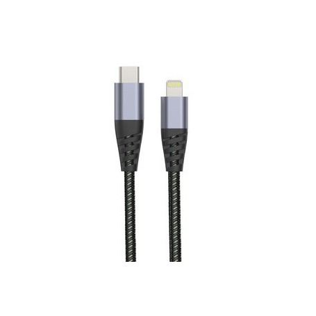 Tiger Power Câble Ultra Resistant USB-C Lightning 1,2M Gris