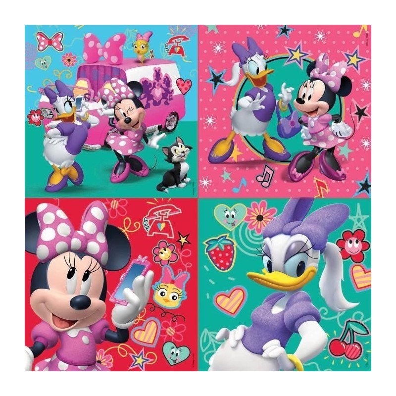 Image secondaire de Set de 4 Puzzles Minnie Mouse Me time 16 x 16 cm
