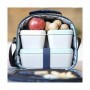 Panier-Repas carré avec couvercle Milan 330 ml