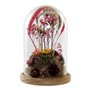 Figurine Décorative DKD Home Decor Verre Fleurs Bois MDF (17 x 17 x 26