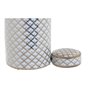 Vase DKD Home Decor 18 x 18 x 30,5 cm Porcelaine Doré Blanc