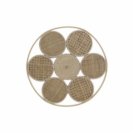 Décoration murale DKD Home Decor 45,5 x 2 x 45,5 cm Naturel