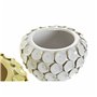 Vase DKD Home Decor 24,5 x 24,5 x 17 cm Blanc Grès Moderne Avec relief