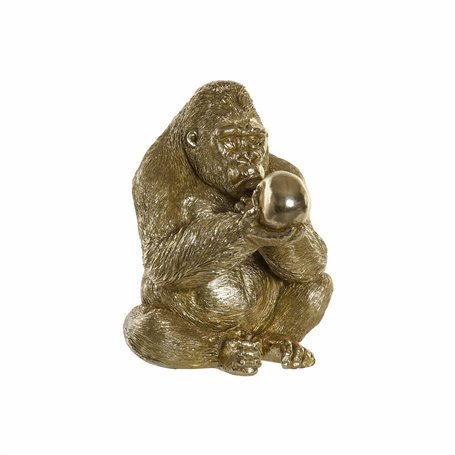 Figurine Décorative DKD Home Decor Doré Résine Gorille (33 x 33 x 43 c