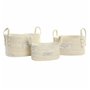 Set de basket DKD Home Decor Coton Fibre (34 x 23 x 20 cm)