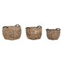 Set de basket DKD Home Decor Bois Colonial Fibre (46 x 46 x 40 cm)