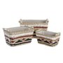 Set de basket DKD Home Decor Polyester Colonial Fibre (39 x 27 x 24 cm