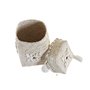 Set de basket DKD Home Decor Blanc Bambou Coquillages (24 x 24 x 30 cm