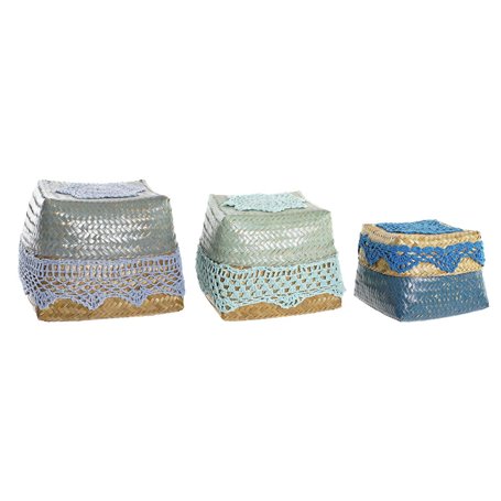 Set de basket DKD Home Decor Coton Bambou (22 x 27 x 27 cm)