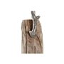 Figurine Décorative DKD Home Decor Tronc Argenté Arbre Marron Aluminiu