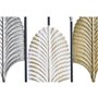 Décoration murale DKD Home Decor Noir Métal Multicouleur Moderne Feuil