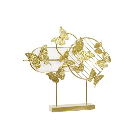 Figurine Décorative DKD Home Decor Doré Métal Papillons (63 x 9 x 58,4