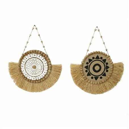 Décoration murale DKD Home Decor 52 x 3,2 x 66 cm Naturel Noir Blanc F