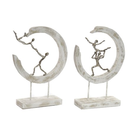 Figurine Décorative DKD Home Decor 32,5 x 10 x 47 cm Argenté Blanc Dan