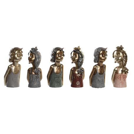 Figurine Décorative DKD Home Decor 12 x 14,5 x 32 cm Rouge Gris Bleu R