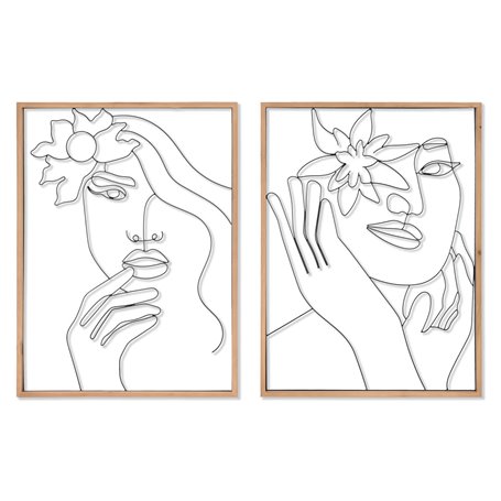 Toile Home ESPRIT Femme Scandinave 60 x 2,5 x 80 cm (2 Unités)