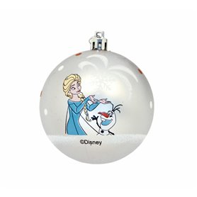 Boule de Noël Frozen Memories Argenté 6 Unités Plastique (Ø 8 cm)