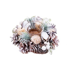Bougeoirs de Noël Multicouleur Plastique Foam 16 x 16 x 7 cm