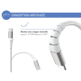 Câble Renforcé USB A/USB C 1,2m 3A Blanc - Garanti à vie Force Power L