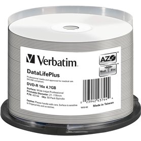DVD-R Verbatim DataLifePlus 50 Pièces