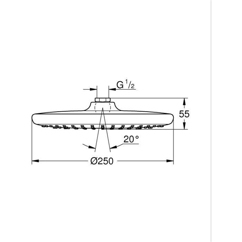 Image secondaire de Pomme de douche Grohe Vitalio Start 250 Argenté Rond