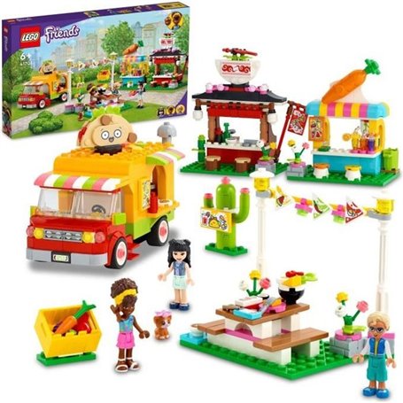 LEGO® 41701 Friends Le Marché de Street Food, avec Jouet Camion Tacos 