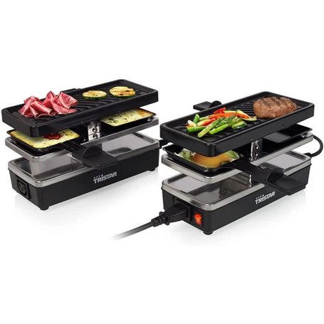 Appareil à raclette interconnectable TRISTAR RA-2742 pour 4 personnes